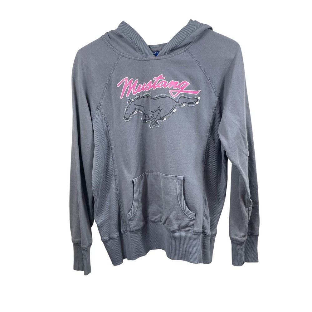 Mustang Gray Hoodie Women's 40th Anniversary Collection‎ Pullover Sweatshirt